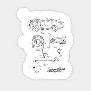 Motor Car Vintage Patent Drawing Sticker